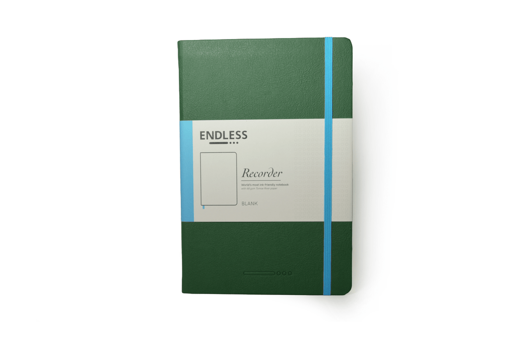 Endless Recorder Journal with crimson sky cover, blank pages, soft cover, ideal for writing and note-taking.