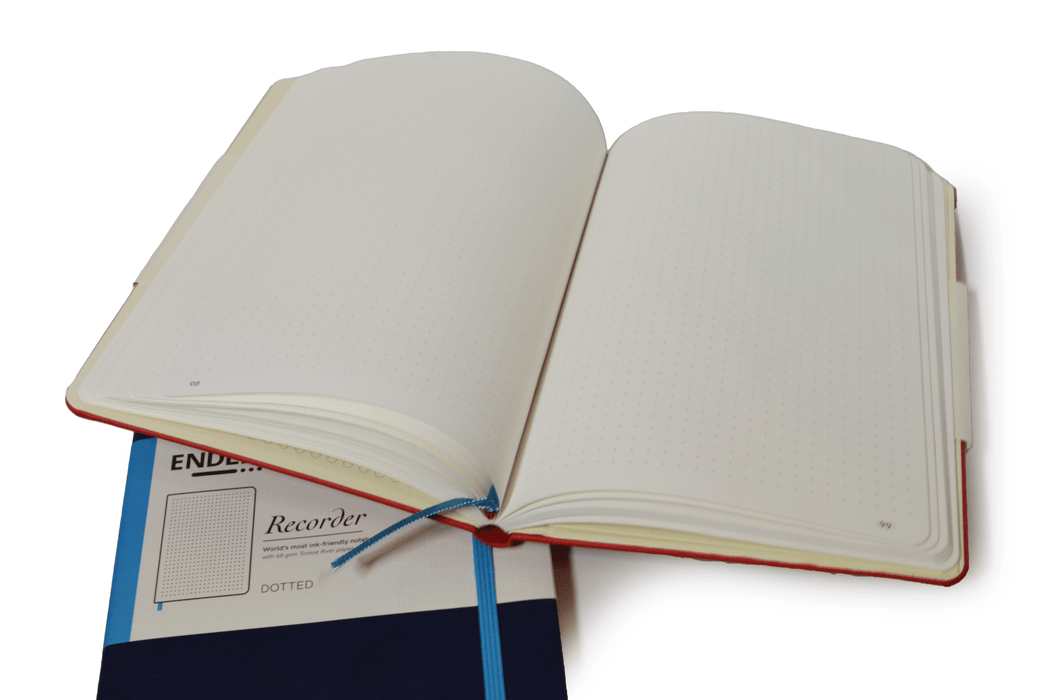 Endless Recorder Journal with crimson sky cover, blank pages, and durable notebook design for writing and note-taking.