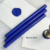 Black pliable sealing wax sticks by Papier Plume, 7 inches long, ideal for sealing letters and vintage-style crafts.