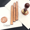 Papier Plume sealing wax sticks with wick in modern colors, showing vibrant wax and wick for sealing and decorative purposes.