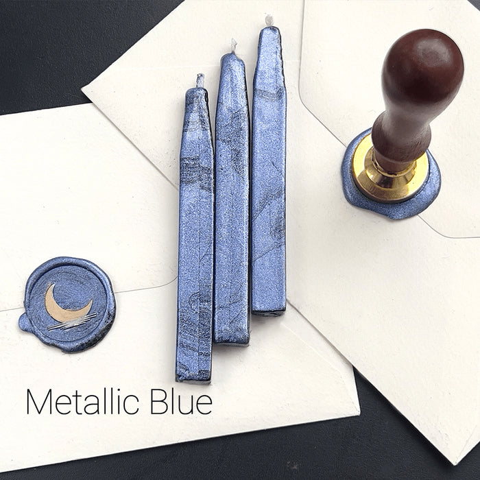 Papier Plume sealing wax sticks with wick in modern colors, showcasing vibrant wax with a wick for sealing and decoration.