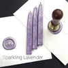 Papier Plume sealing wax sticks with wick in modern colors, showing vibrant wax hues and a ready-to-use wick for sealing letters.