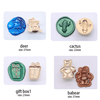 Papier Plume wax seal with baby bear shape and 3D red-brown wax seals featuring various symbols for stationery and crafts.