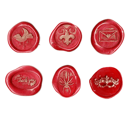 Red-brown Papier Plume wax seal featuring a crawfish symbol, designed for sealing and decorative stationery use.