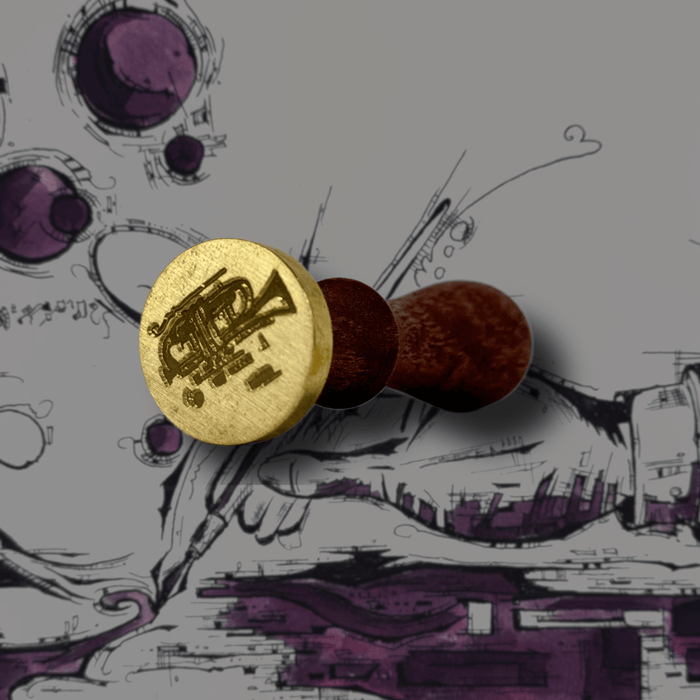 Papier Plume & Tony Hollums Secondline wax seal, limited edition, featuring intricate design on a gold-colored wax seal.