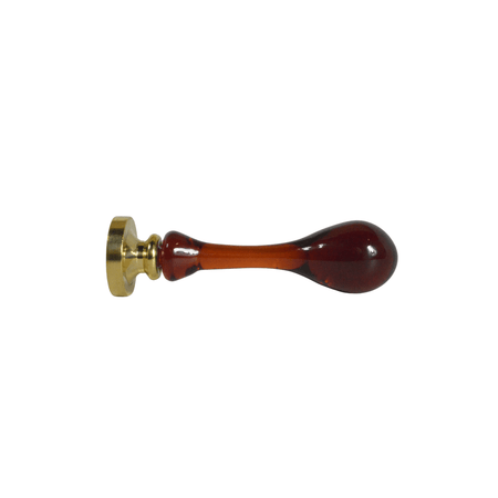 Amber glass wax seal handles by Papier Plume, featuring elegant glass handles for sealing or decorative purposes.