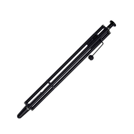 Parafernalia Revolution aluminum ballpoint pen with sleek design, featuring a black ink tip and silver clip from Parafernalia Pens.