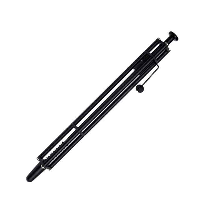 Parafernalia Revolution aluminum ballpoint pen with sleek design, featuring a black ink tip and silver clip from Parafernalia Pens.