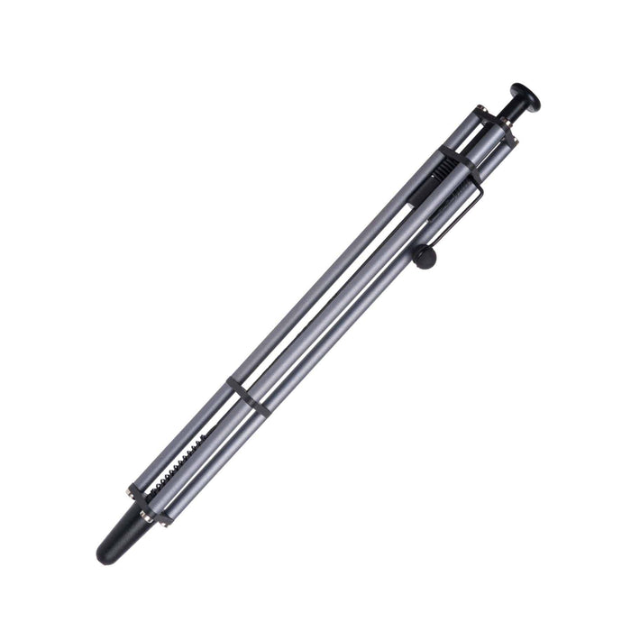 Parafernalia Revolution ballpoint pen with sleek aluminum body and black ink, designed for smooth writing and modern style.
