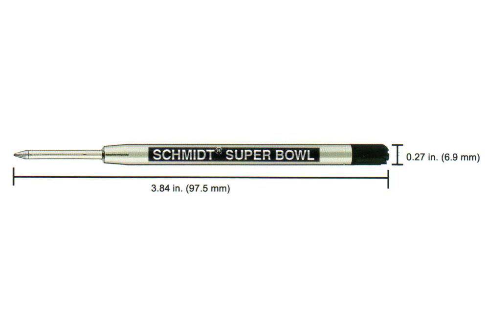 Parker Style ballpoint refill with ceramic gel ink, fine black ink tip for smooth writing in a standard ballpoint pen