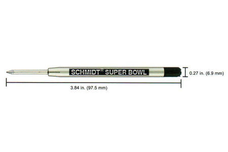 Parker Style ballpoint refill with ceramic gel ink, fine black ink tip for smooth writing in a standard ballpoint pen