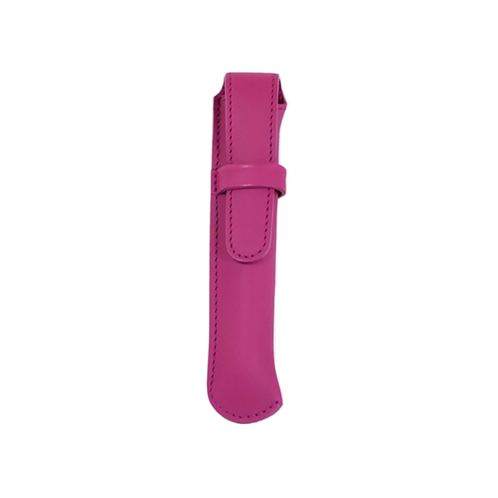 Magenta Atelier de la Foret pen pouch with one pen, large size, classic length, in various colors, soft fabric and sleek design.