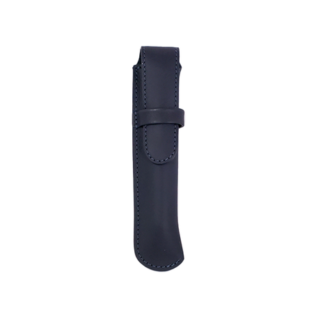 Navy blue Atelier de la Foret pen case with a single pen, large size, classic length, in various colors, made of durable material.