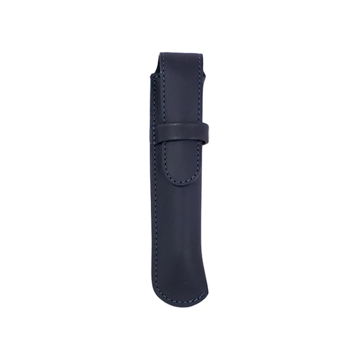 Navy blue Atelier de la Foret pen case with a single pen, large size, classic length, in various colors, made of durable material.