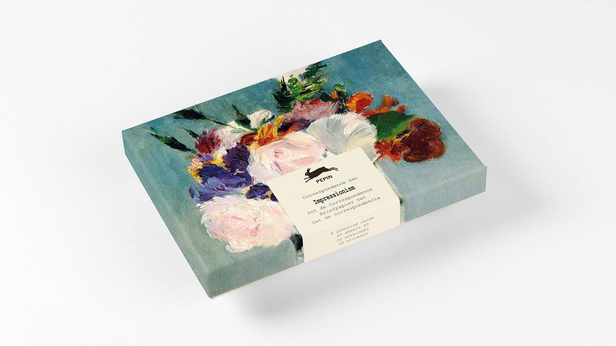 Pepin Press Impressionism correspondence set with vintage-inspired stationery and envelopes for artistic letter writing.