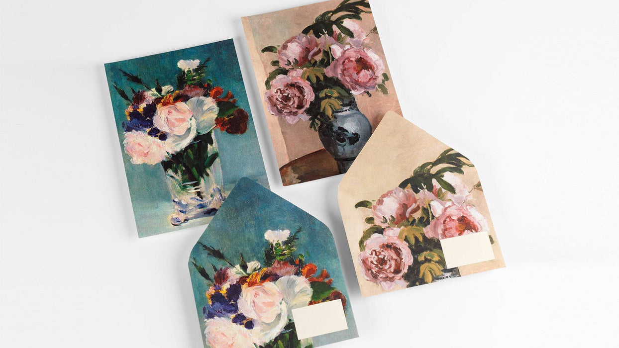Pepin Press Impressionism correspondence set featuring vintage-style stationery with Impressionist artwork designs.