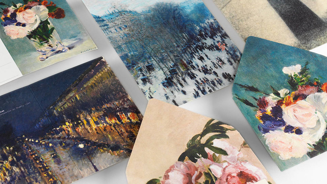 Pepin Press Impressionism correspondence set with vintage-style stationery and envelopes for artistic letter writing.