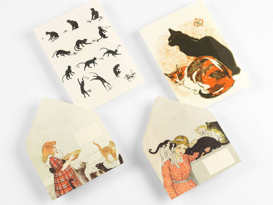 Pepin Press correspondence set featuring artwork by Steinlen, includes vintage-style stationery and envelopes for writing.