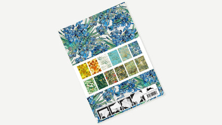 Creative paper by Pepin Press featuring Vincent van Gogh-inspired artwork, shown in a close-up of textured paper surface.