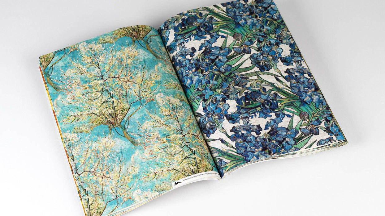 Creative paper featuring Vincent van Gogh artwork by Pepin Press, showcasing artistic design on textured paper.