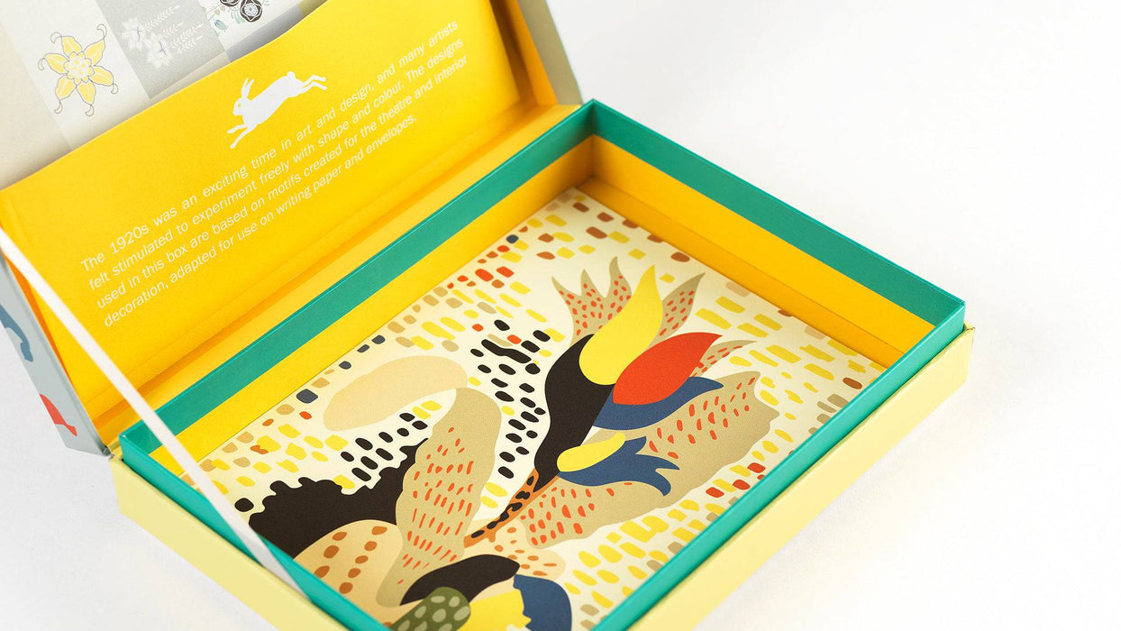 Pepin Press 1920s Deco letter writing set featuring vintage-style stationery with decorative envelopes and writing paper.
