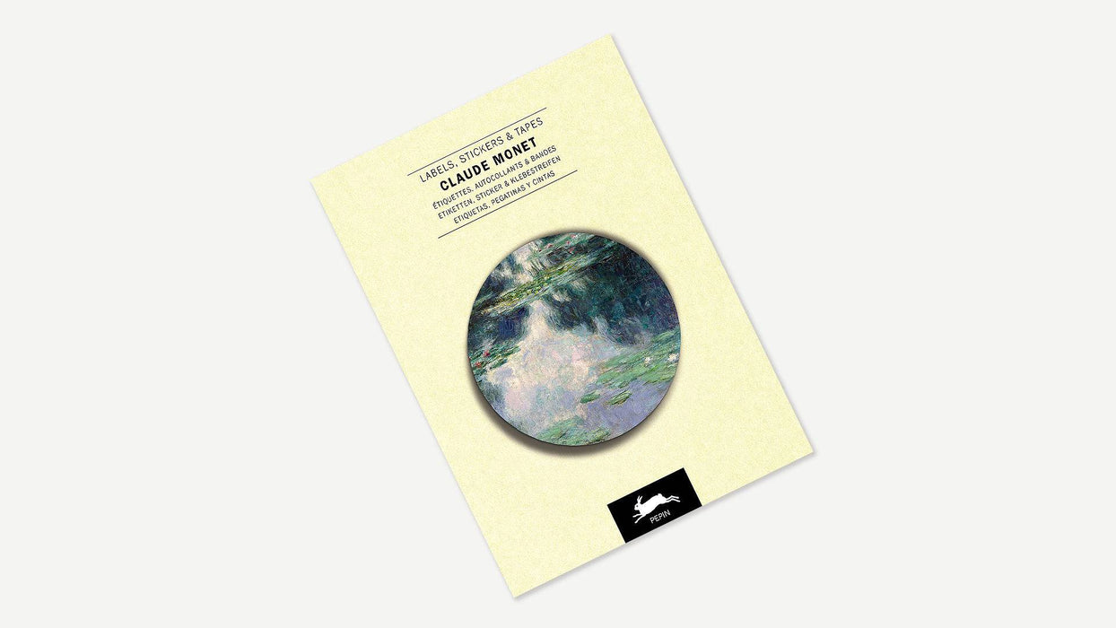 Pepin Press Sticker & Tape Book featuring Claude Monet artwork with colorful stickers and decorative tapes inspired by his paintings.