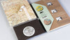 Pepin Press Sticker & Tape Book featuring vintage-style historical maps on pages with colorful stickers and decorative tape designs.