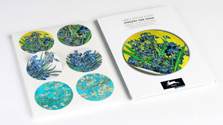 Pepin Press Van Gogh sticker and tape book with colorful illustrations of Van Gogh artwork on pages.