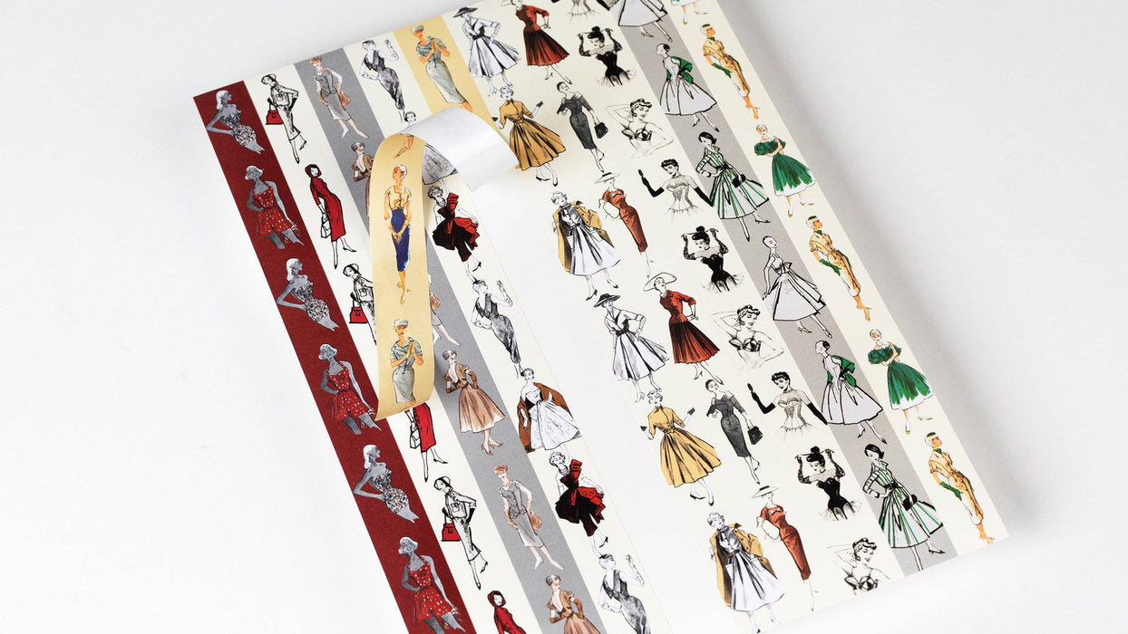 Pepin Press vintage fashion stickers and tape book with retro-style designs for decorative craft projects.