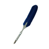 Le Potier D'Etain feather ink quills with pewter filigree detailing, displayed on a white background.