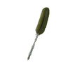 Dark green pewter ink quill with Fleur de Lis design from Le Portier D'Etain, featuring elegant feather and intricate detailing.