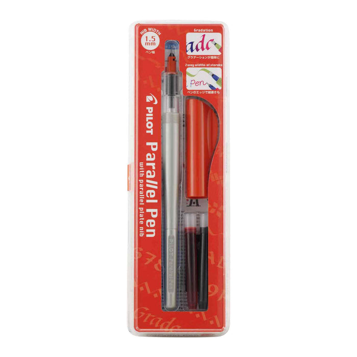 Pilot Parallel Calligraphy Pen with 1.5mm nib, showcasing its sleek design and durable construction for artistic lettering.