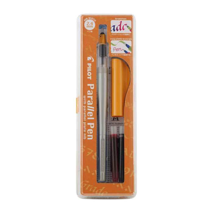 Pilot Parallel Calligraphy Pen with 1.5mm nib, featuring a sleek design for precise lettering and artistic writing.