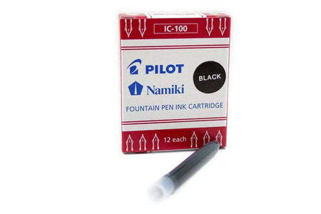 Pilot fountain pen converter in black for use with Pilot fountain pens, shown with a sleek, compact design.