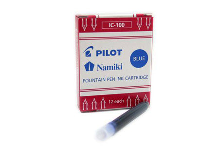 Blue Pilot fountain pen converter cartridge for smooth ink refilling in compatible Pilot fountain pens.