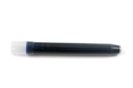 Pilot fountain pen converter in blue, compatible with Pilot fountain pens, shown with a clear plastic body and metal accents.