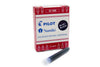 Pilot fountain pen converter for blue-black ink, compatible with Pilot fountain pens, shown in a close-up image.
