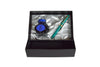 Pilot Custom 743 fountain pen in verdigris finish with gold accents, showcasing its elegant design and fine craftsmanship.