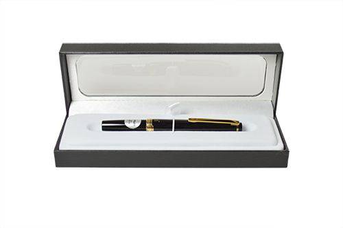 Pilot E95S black fountain pen with a sleek design and fine nib for smooth writing.