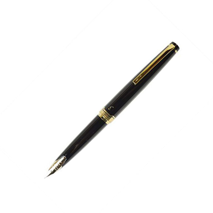 Pilot E95S fountain pen in black with a sleek design, featuring an extra-fine nib for precise writing.