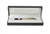 Pilot E95S fountain pen in burgundy and ivory with a sleek design, showcasing its elegant body and fine writing tip.