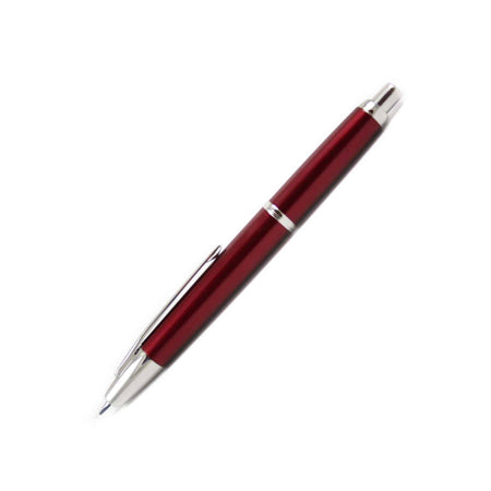 Pilot Vanishing Point Decimo fountain pen in burgundy with an elegant, slim design and extra-fine nib, showcasing a luxurious writing instrument.