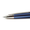 Pilot Vanishing Point Decimo fountain pen in light blue with extra-fine nib, sleek and compact writing instrument.