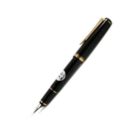Pilot Falcon black and gold fountain pen with a sleek design and fine nib, perfect for smooth writing.