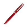 Pilot Falcon fountain pen with red and rhodium accents, featuring a soft extra-fine nib and elegant design.