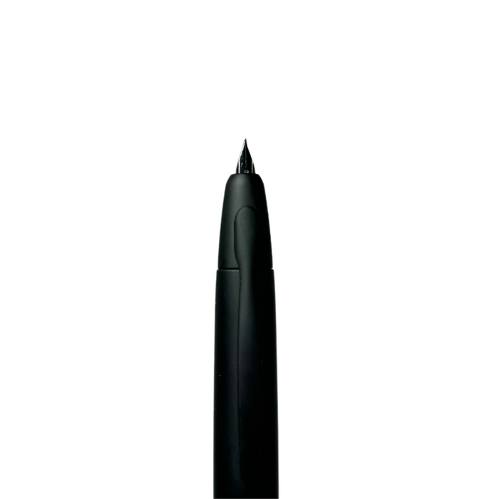 Pilot Vanishing Point black matte fountain pen with sleek design and retractable nib, ideal for writing and professional use.