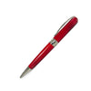 Pineider Avatar UR ballpoint pen in devil red with sleek design and gold accents, featuring a clip and smooth writing tip.