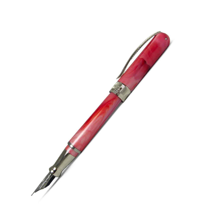 Pineider Avatar UR Fountain Pen in Angel Pink with an elegant design and fine nib, showcasing its luxurious craftsmanship.