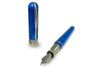 Pineider Avatar UR fountain pen in Neptune Blue with an elegant design and fine nib, showcasing its luxurious craftsmanship.