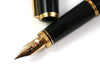 Platinum Maki-e Fountain Pen with Brush Warbler design, Japanese calligraphy pen with fine nib and intricate lacquer artwork.
